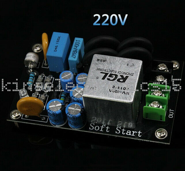 100A 220V Class A Power Amplifier Soft Start Delay Temperature Protection Board