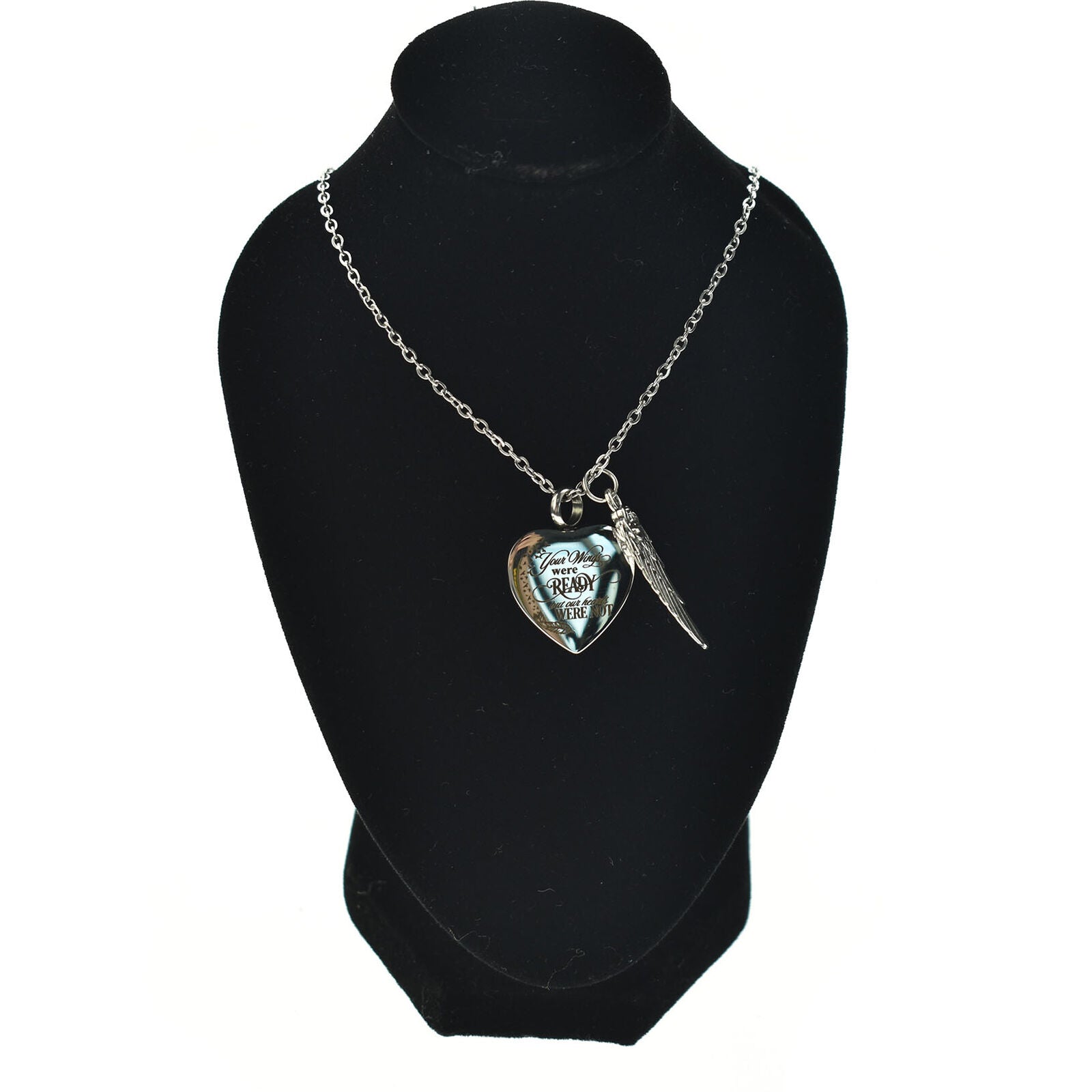 New Your Wings were Ready But Our Hearts were Not Heart Cremation Memorial Urn