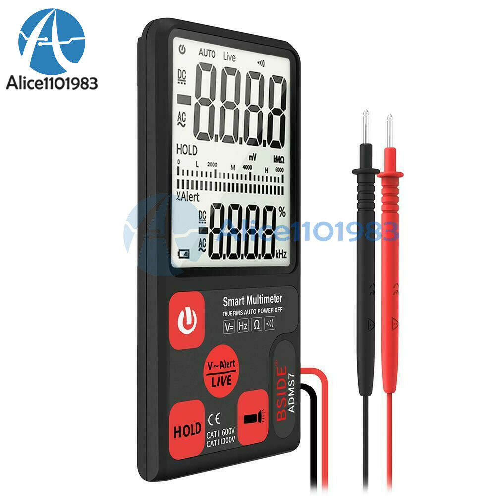 ADMS7 Portable Digital Smart Multimeter AC/DC Voltage Meter Tester 6000 Count