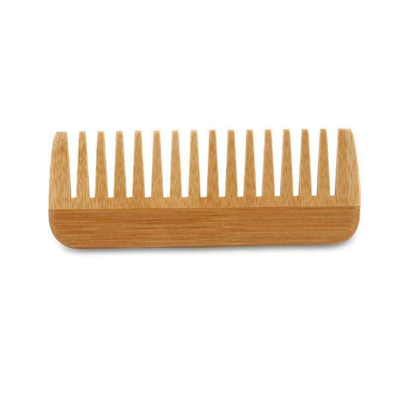Natural Bamboo Wide Tooth Comb Detangling Anti-Static Curly Hair for Women Men