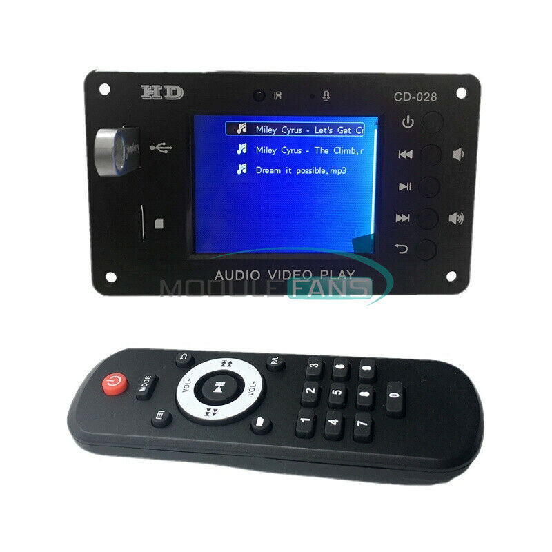 2.8'' MP5 Stereo Audio-Decoder Board 5.0 Bluetooth Calls HD Video Player For Car