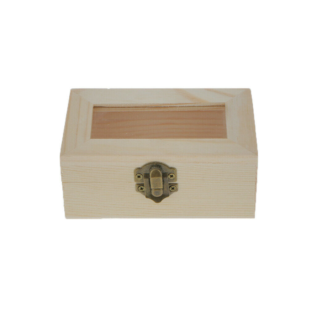 Unpainted Plain Hexagonal Rectangular Wooden Jewelry Gift Box Trinket Chest