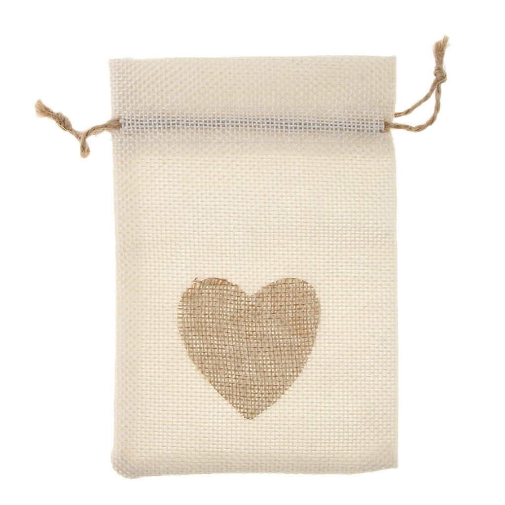30 Pieces Jute Sack Jewelry Pouch Drawstring Gift Bags Wedding Favor