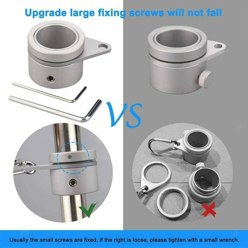 Aluminum Alloy Metal Flag Pole Rings Rotating Clamp Flag Pole Kit Swivels