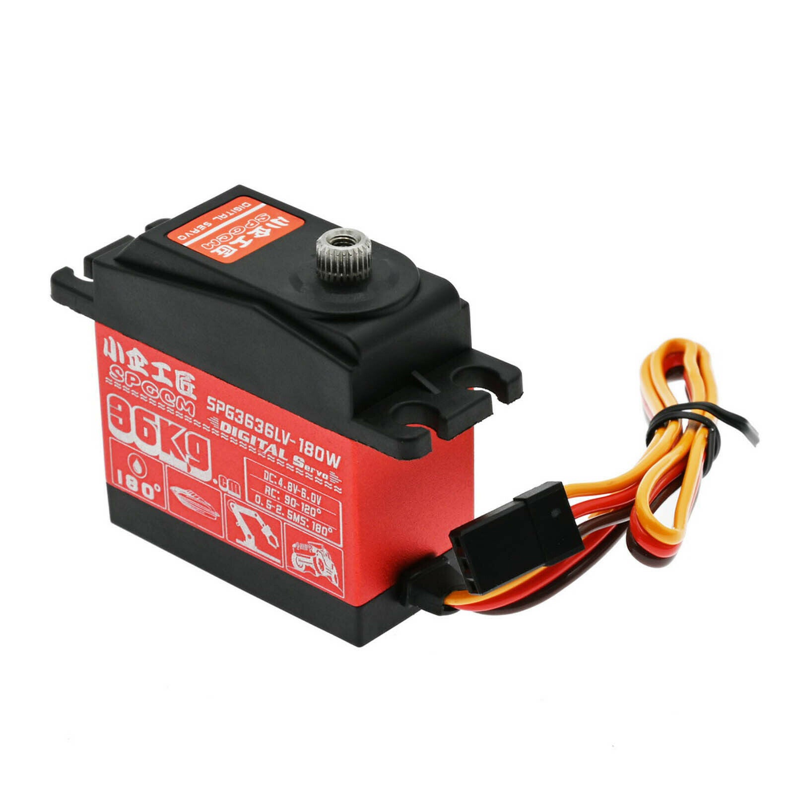 36KG Waterproof Full Metal Digital Servo for Trucks Fixed-wing Aircraft