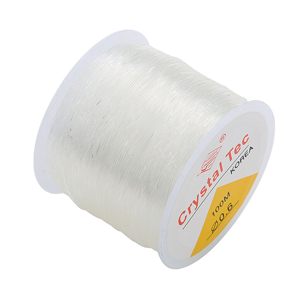 55m Clear Elastic Stretch Thread for Beading DIY Necklace Bracelet 1.5mm