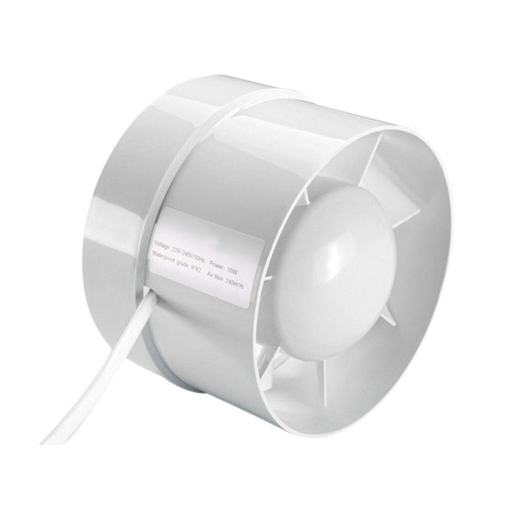 Inline Duct Booster Exhaust Ventilation Fan 125mm (5" Inch) Intake Outtake