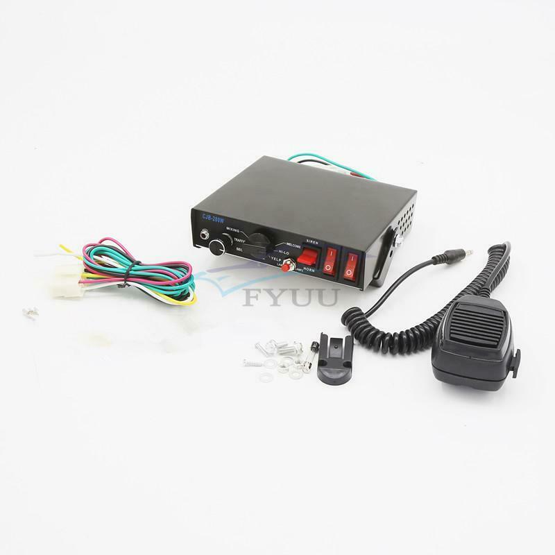 12V Vehicle Mic Speaker System 9 Modes Emergency Sound Siren Amplifier Box Unit