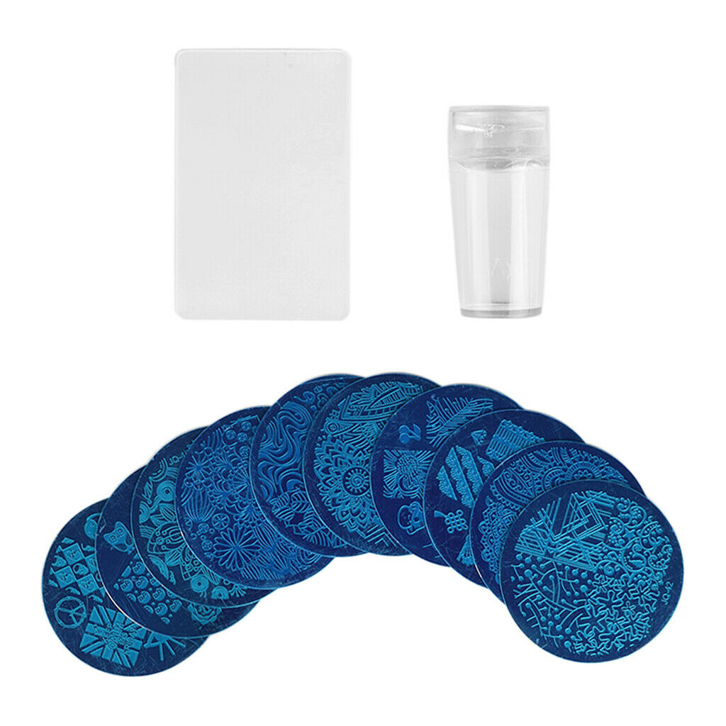 DIY Nail Image Stamper Silicone Scraper Manicure Nail Design Stamping Plate