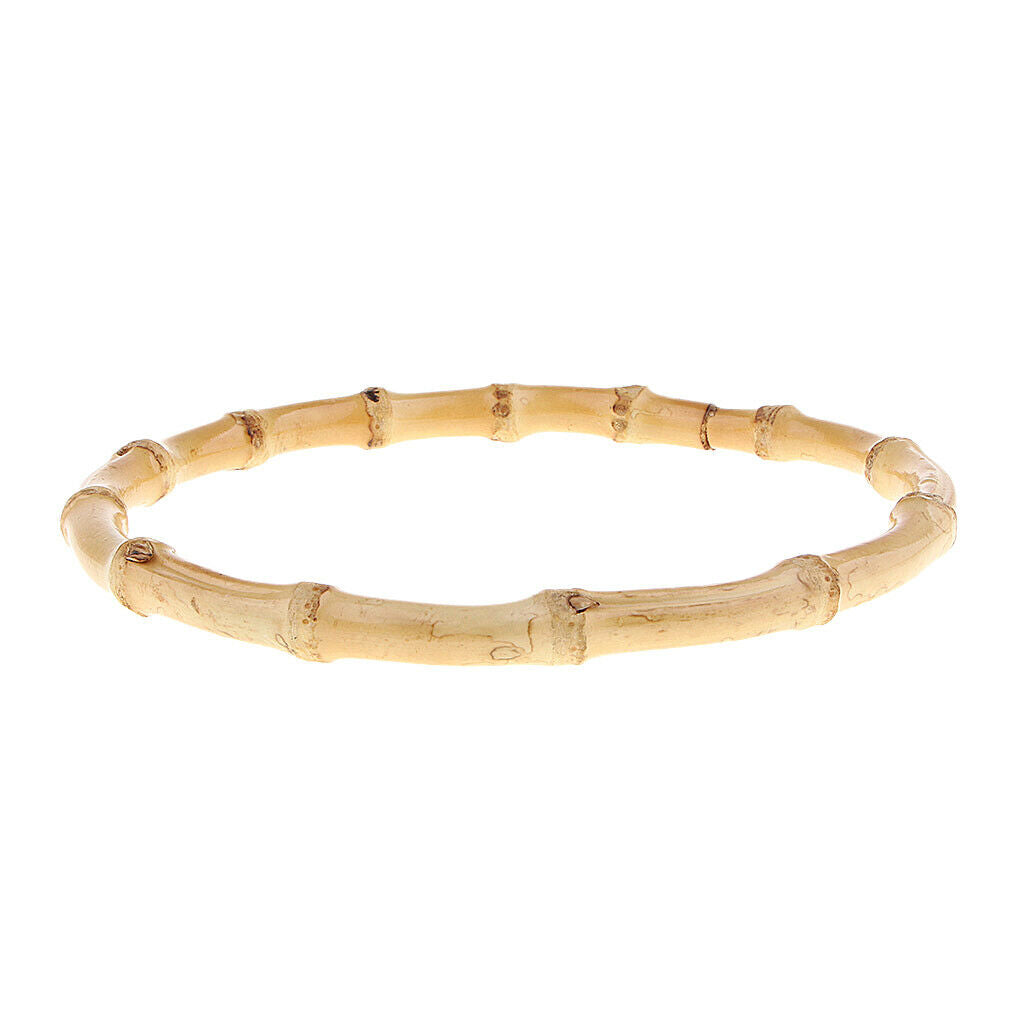 15cm Round Natural Bamboo Bag Handle for Handcrafted Handbag DIY