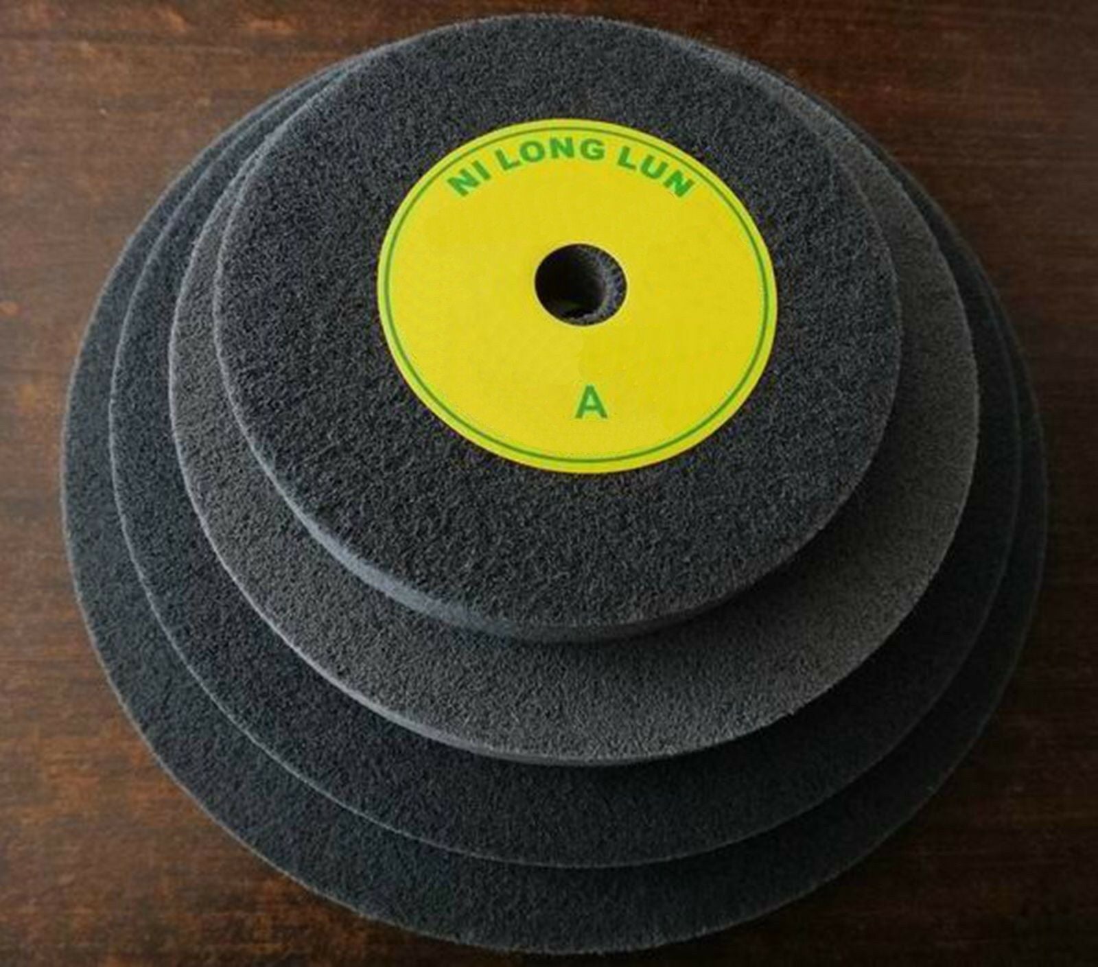 Dark Grey 7P Fiber Polishing Buffing Wheel 180# Grit Nylon Abrasive (200*50)mm