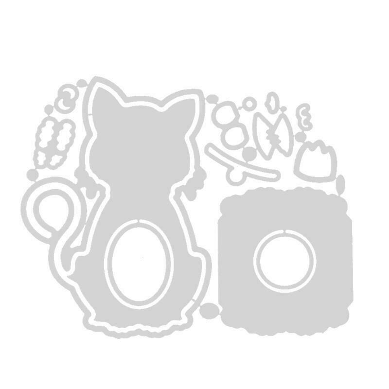 Easter Cat Box Metal Cutting Dies Stencil Scrapbooking DIY Album Stamp Paper