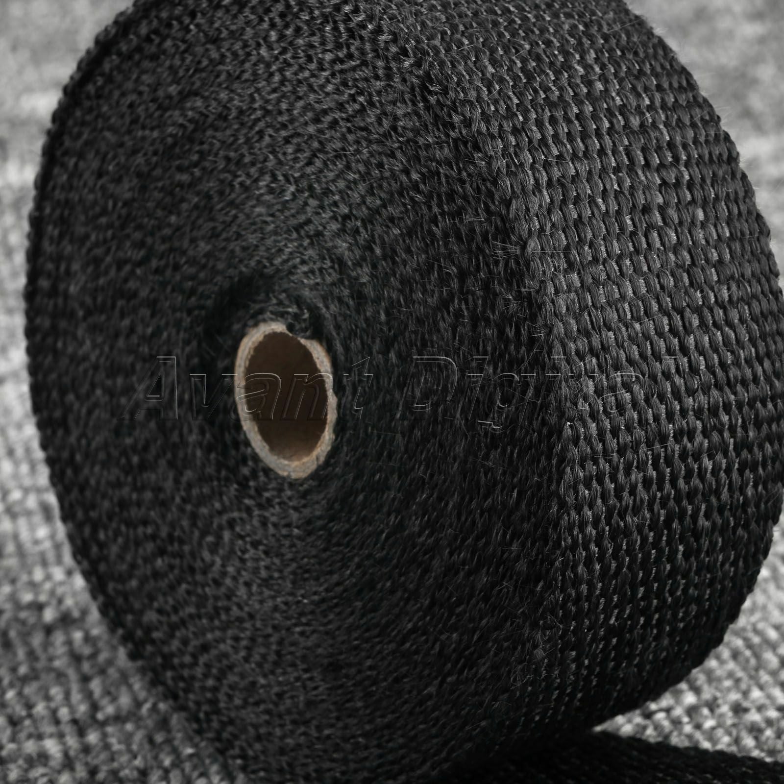 10m Black Motorcycle Exhaust Header Heat Wrap Tape Cover Insulation Roll Tape