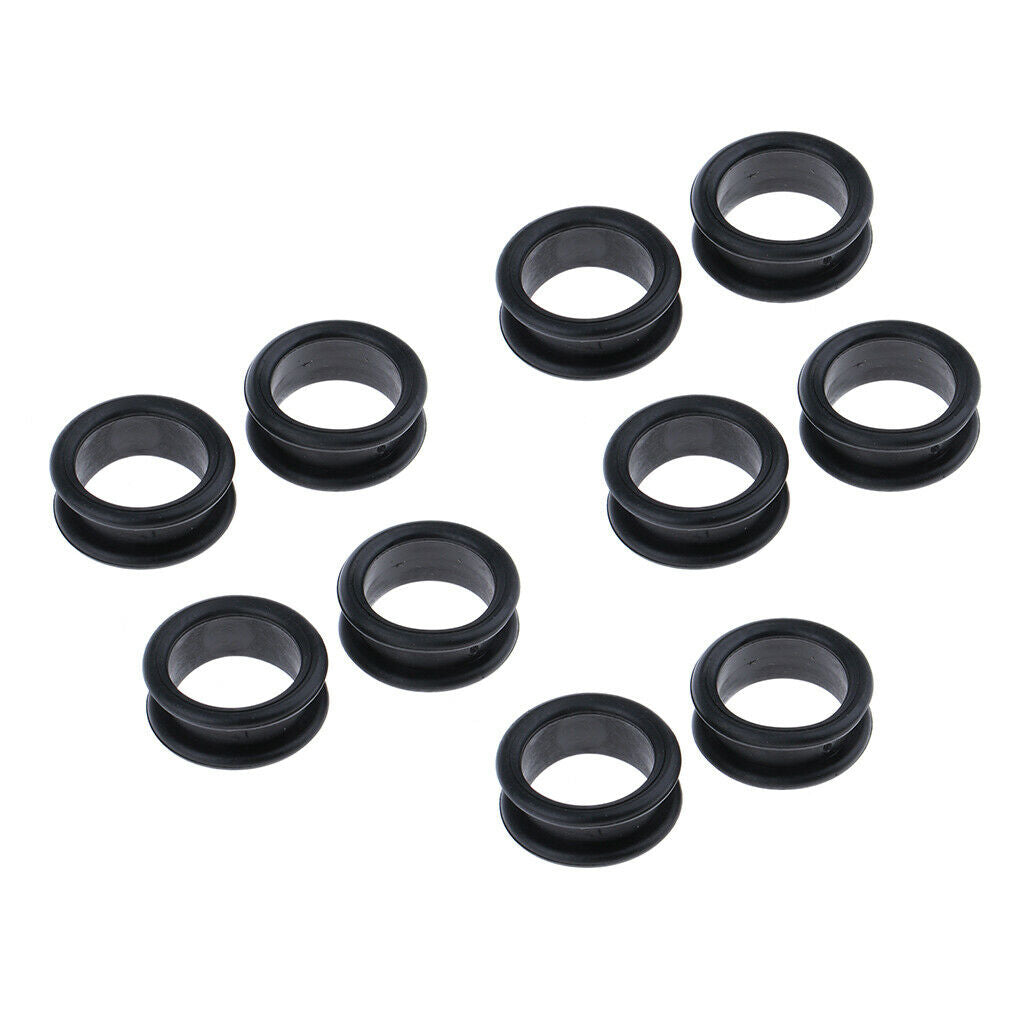 10x Barber Hairdressing Shears Scissors Finger Ring Grips Inserts Black