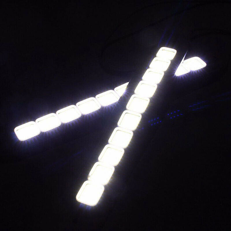 1X 10Led Daytime Running Light Drl Cob Strip Lamp Fog Car Driving Wat HfLDUK LS
