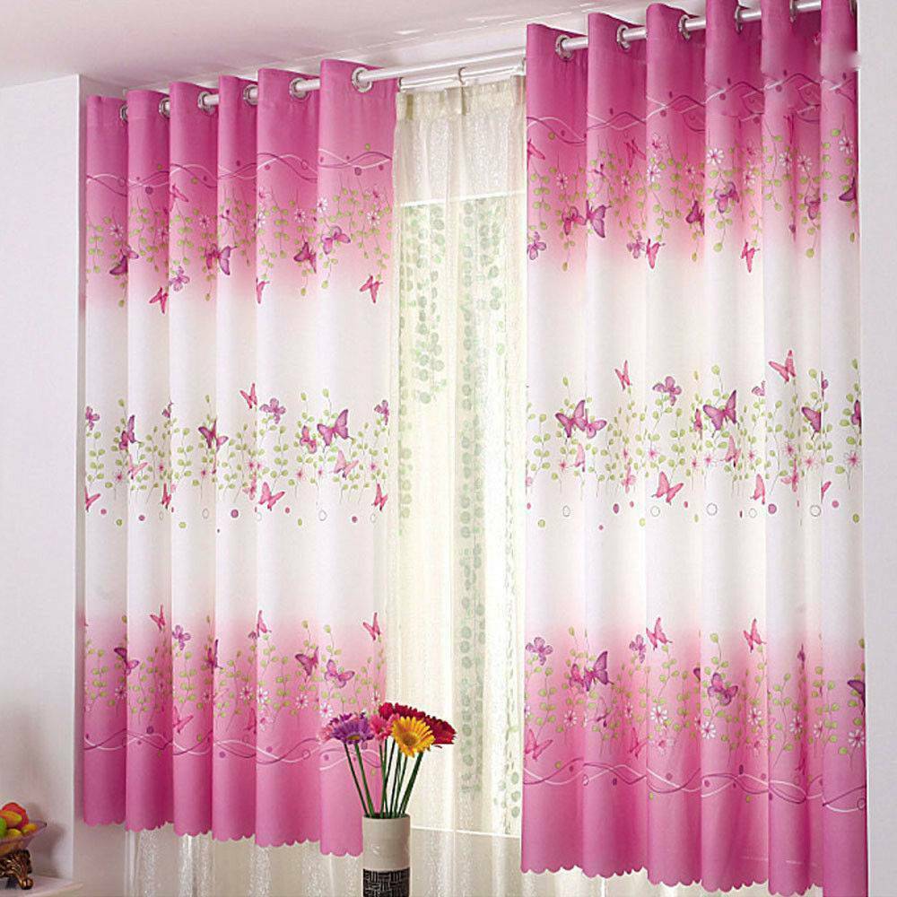 one Curtain Panel Blackout Butterfly Printed House Room Livingroom New Decor Hot