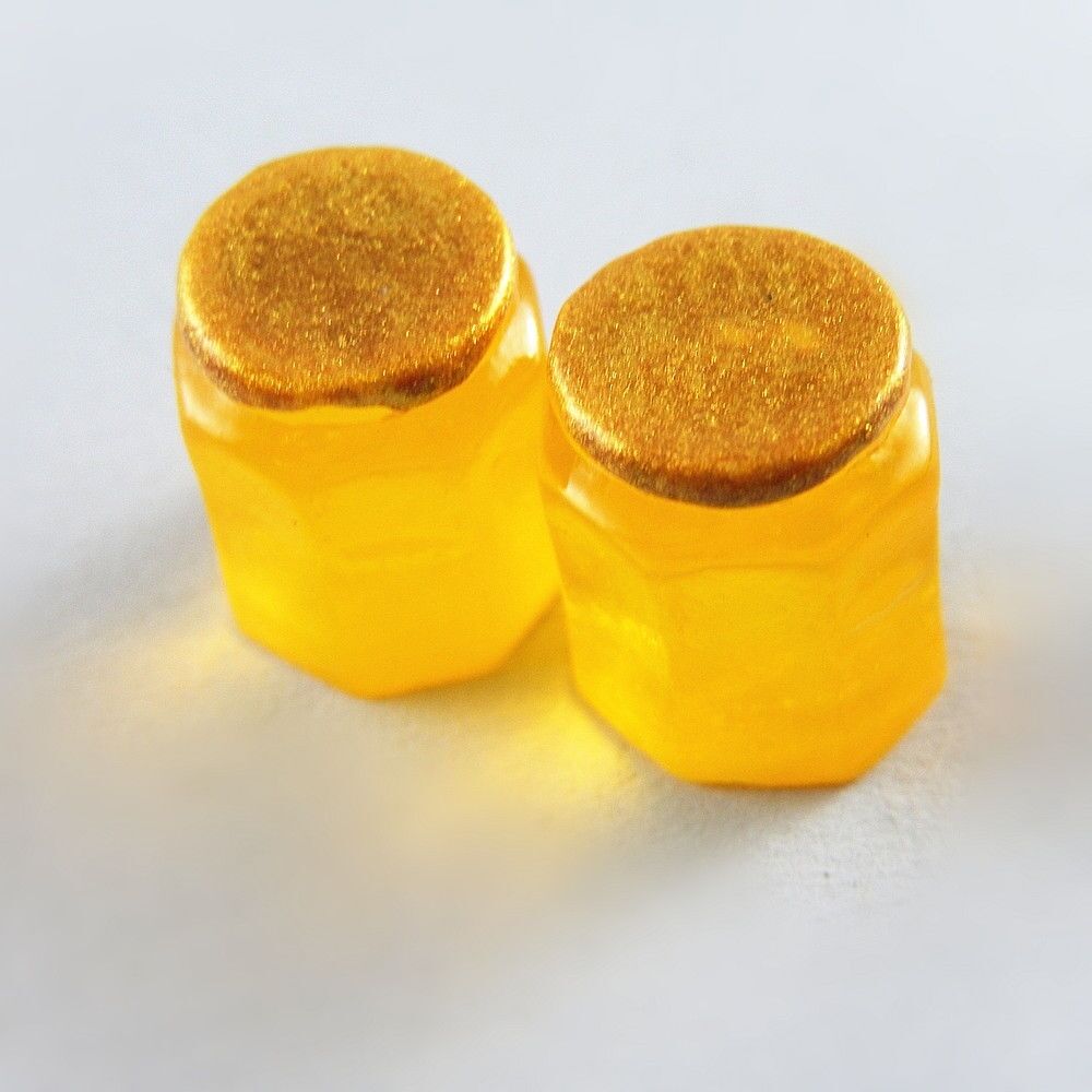 20 pcs Orange AB Plastic Mini Jar Pendant Jewelry Craft Findings 13x10x10mm