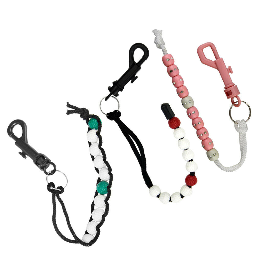 3PCS Golf Stroke Putt Ball Bead Scoring Score Counter Keeper W/ Clip Club
