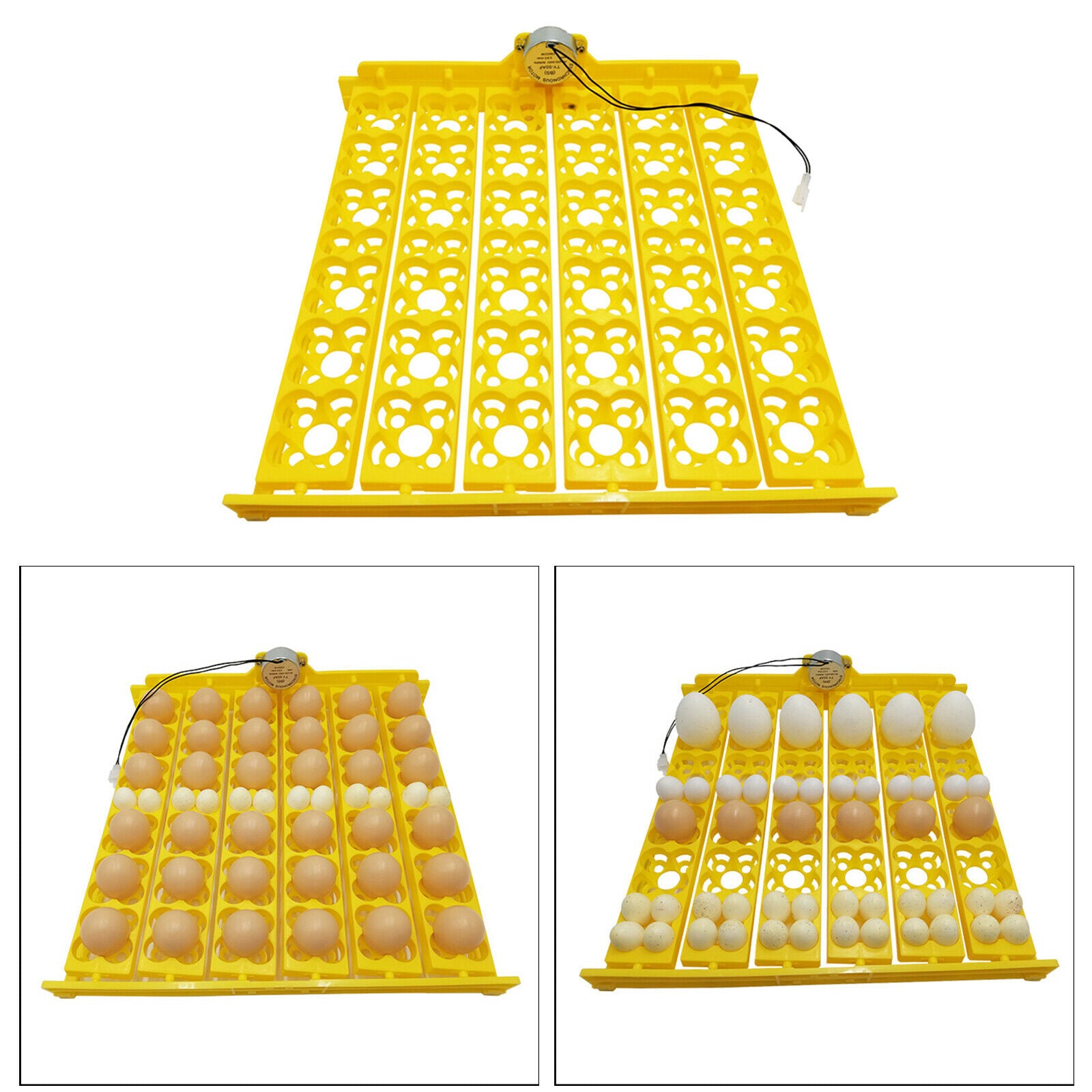 Eggs Incubator Turner Bracket with Motor for Chicken Goose Birds Yellow 12V