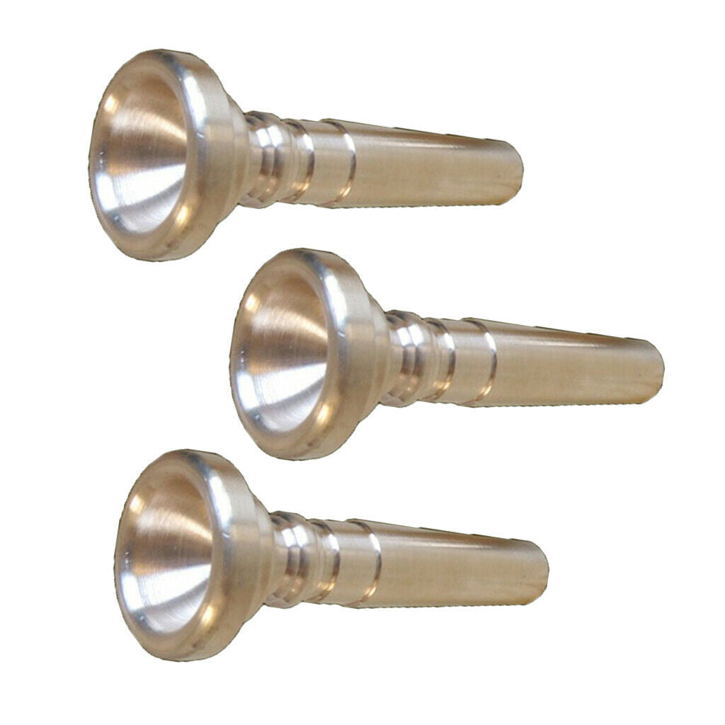 3pcs Youth Trumpet Horn Mouth Bugle Mouthpiece Brass for Trumpet Replacement