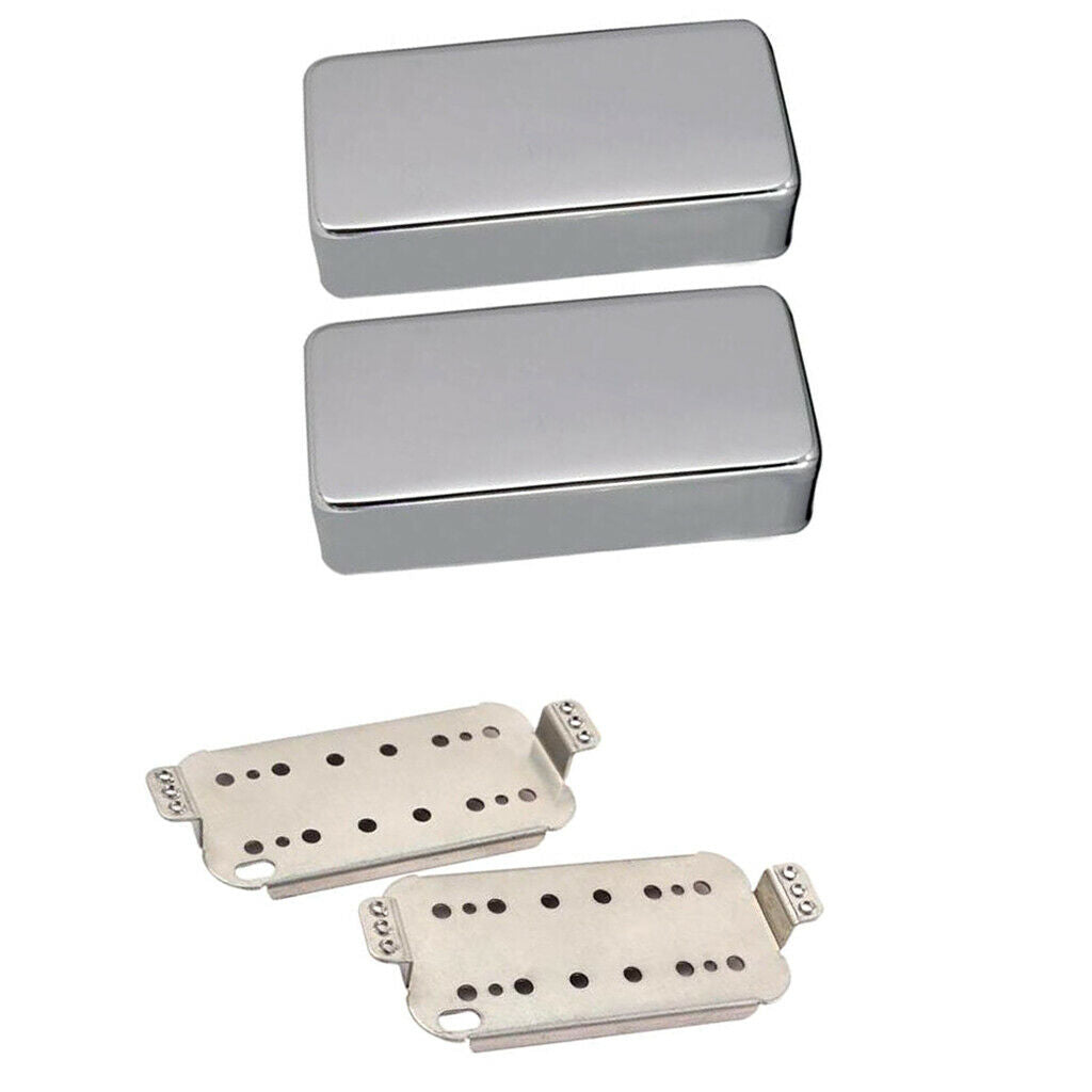 Electric Guitar Humbucker Double Coil Pickup Baseplates N+B with Cover