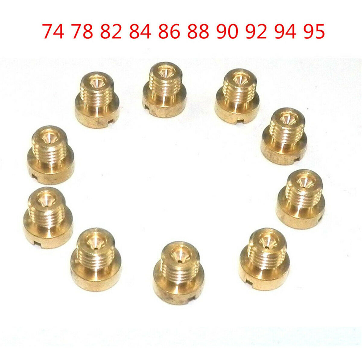 10 x M6 Thread 6mm motorcycle Main Jet Kit  for   Carb Carburetor 74- 95