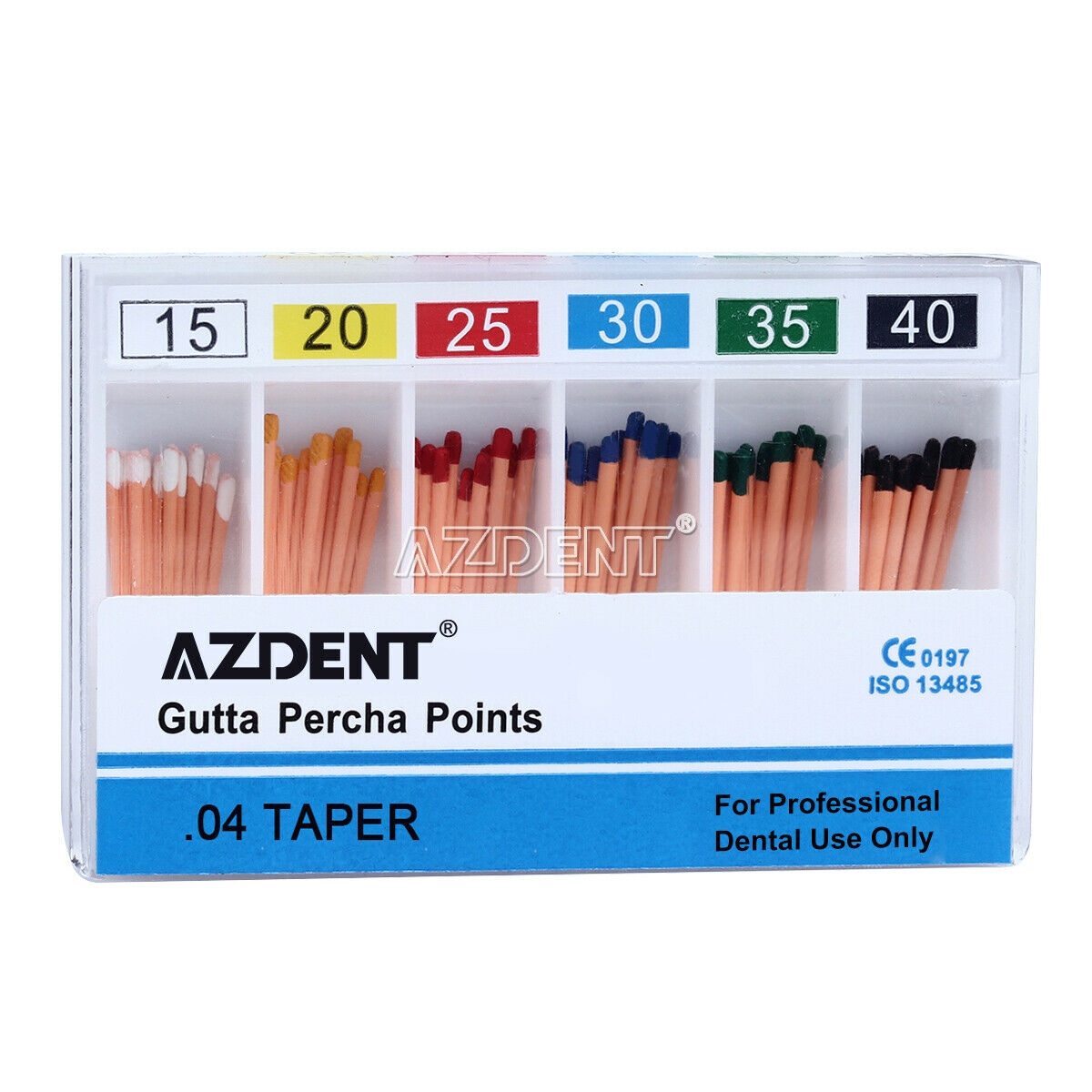 10 X Dental Gutta Percha Points Endo Material 0.04 Taper 15-40# 60 Points/Box