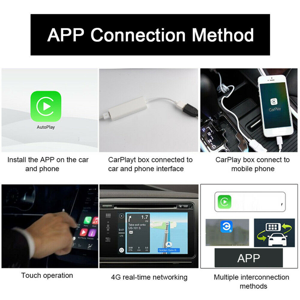 USB Dongle Adapter Carplay Navigation to Car Screen for Android for IOSWhite new