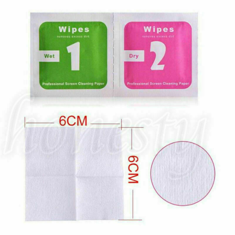 50PCS Camera Lens Cleaning Cloth LCD Screens Dust Removal Wet Dry Wipe Paper