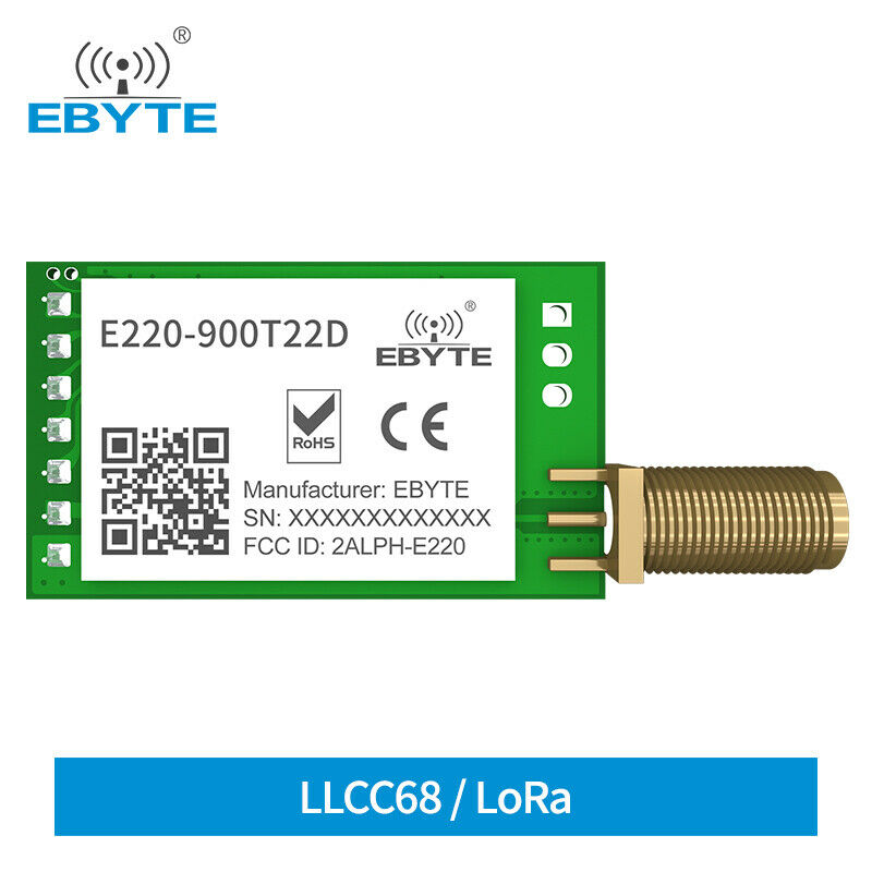 LLCC68 868MHz 915MHz LoRa Wireless Serial Port Module Smart Sensor E220-900T22D