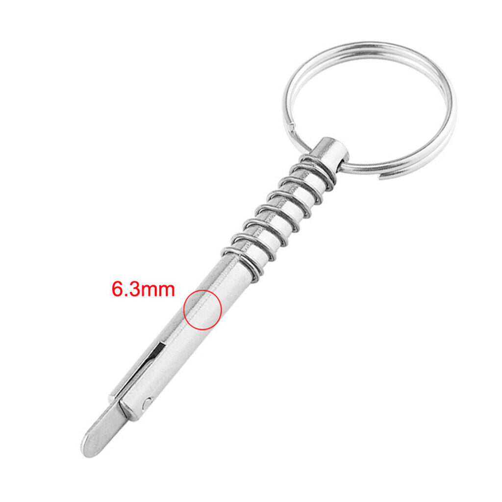 MagiDeal 6.3x76mm Quick Release Pin Deck Hinge Parts - 316 Stainless Steel