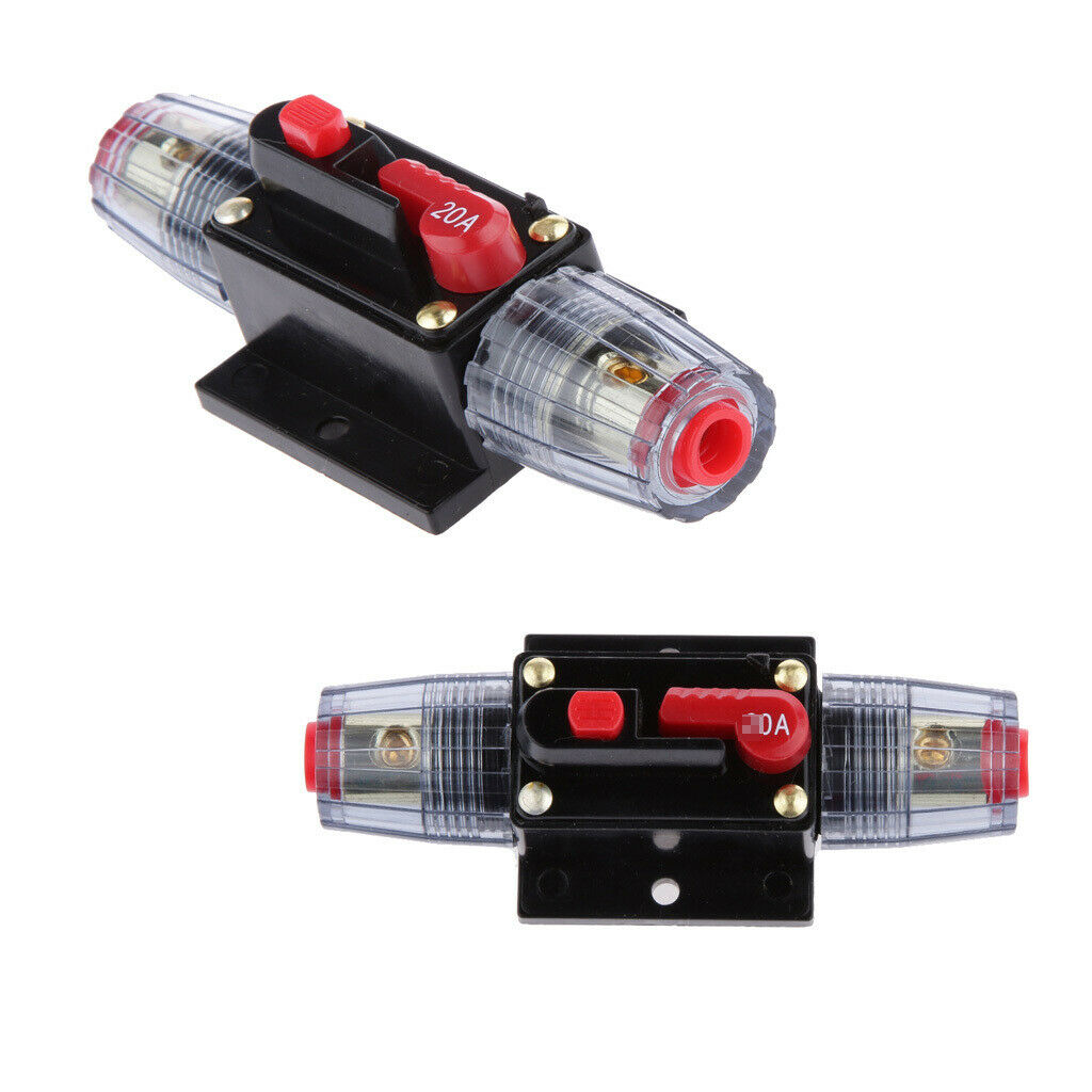 30A&20A Car Protection Stereo Switch Fuse  Inline Circuit Breaker New