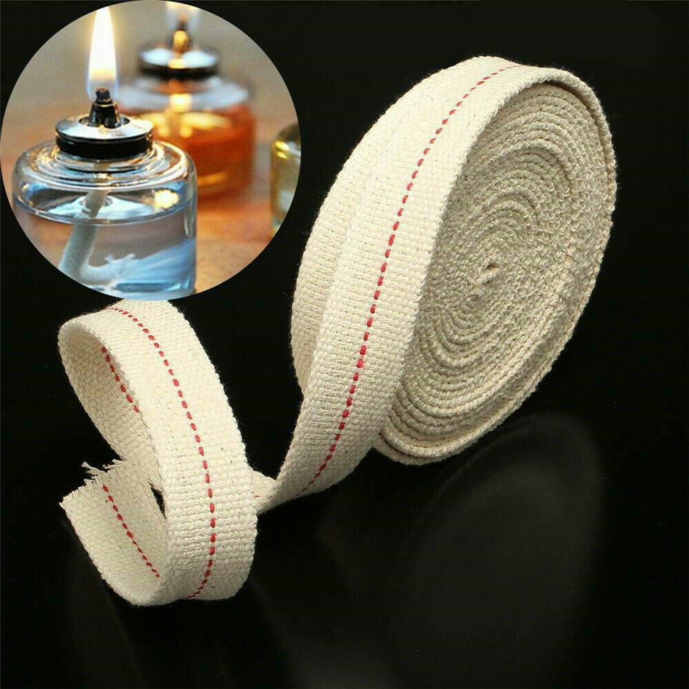 White Flat Cotton Oil Lamp Wick Roll For Oil Lamps and Lanterns 2CM*1M AU