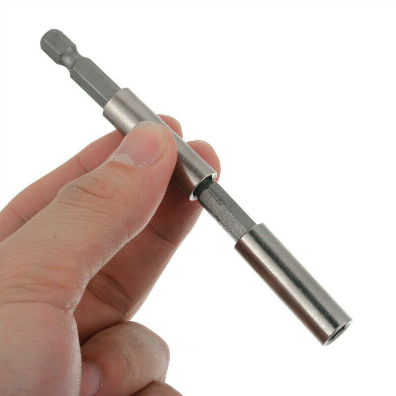 5Pc Magnetic Screwdriver Extension Quick Release 1/4" Hex Shank Holder Drill Bit