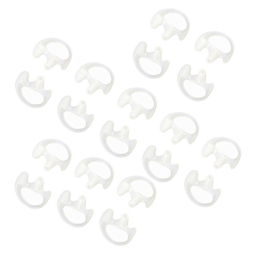 Prettyia 20x Silicone Earbud for Covert Acoustic Tube Earpiece Walkie Talkie