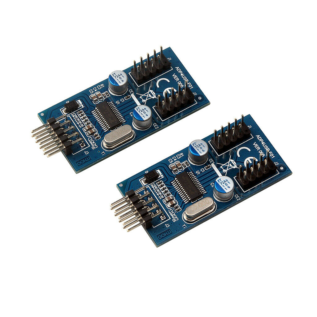 9pin Motherboard Header Female to 4x 9Pin Male USB Extension Adapter Splitter