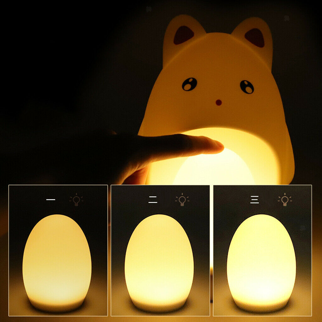 Silicone LED Night Light USB Rechargeable for Baby Toddler Girls Boys