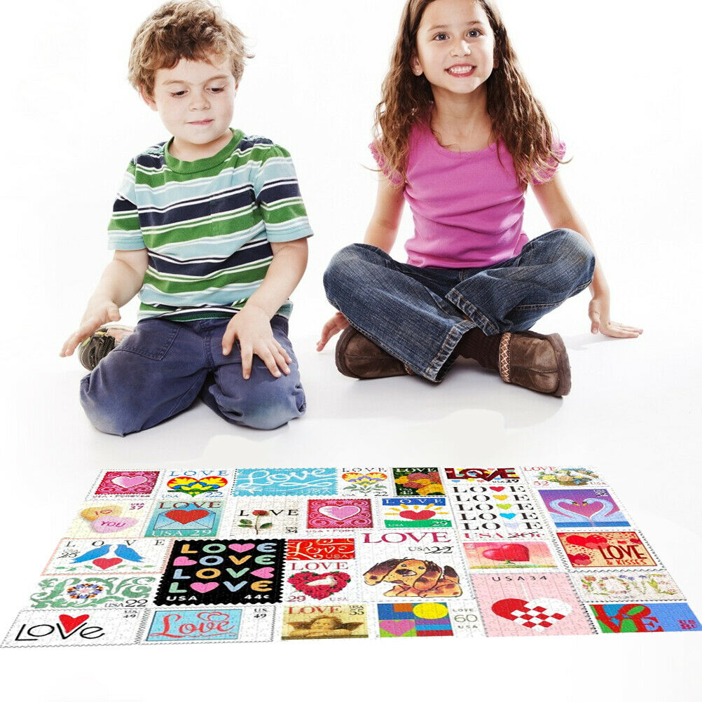 200 Pieces Lover Stamps Jigsaw Puzzle Brain Exercise Puzzle Games for Couple