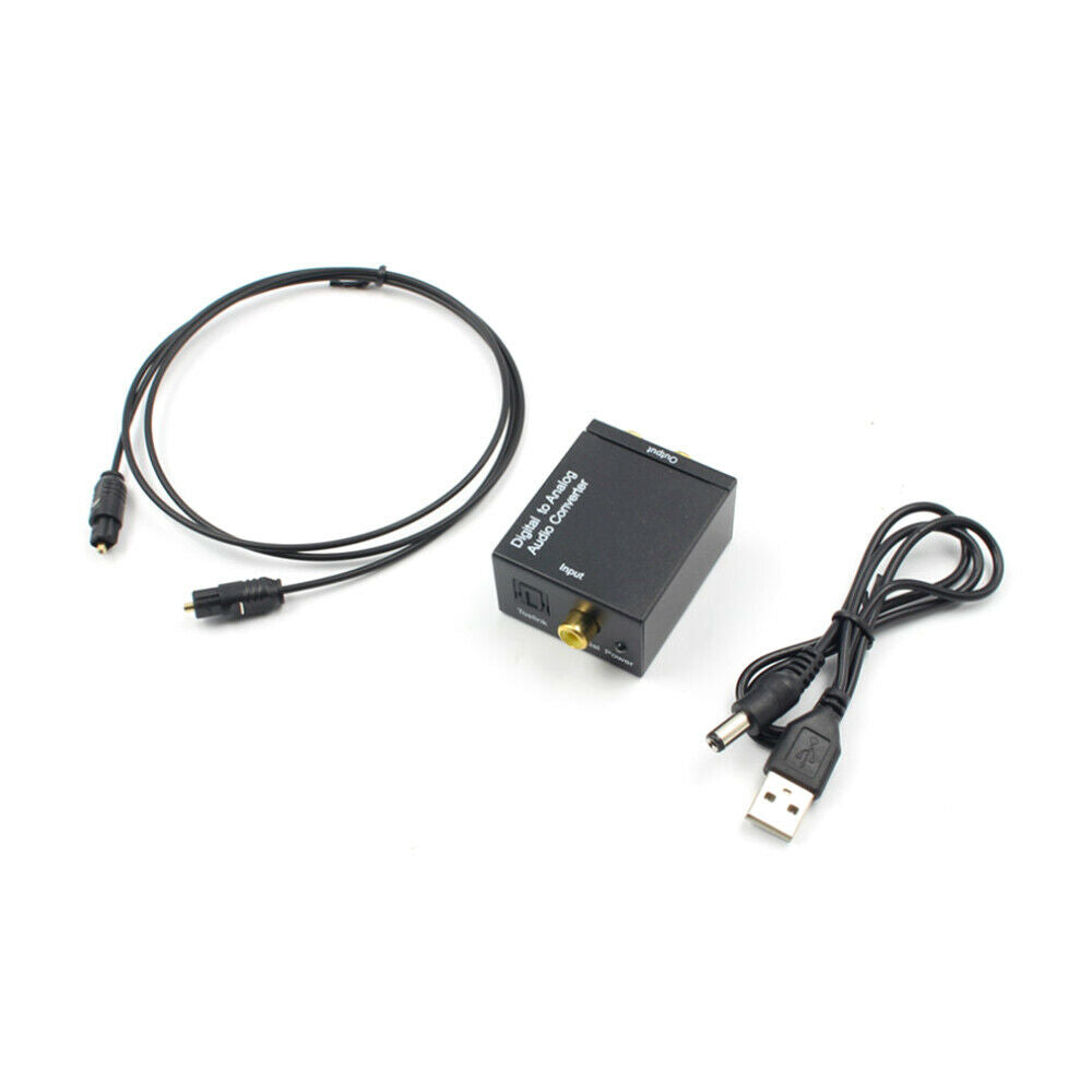 Coaxial Toslink Digital to Analog Audio Signal Converter Adapter RCA L/R