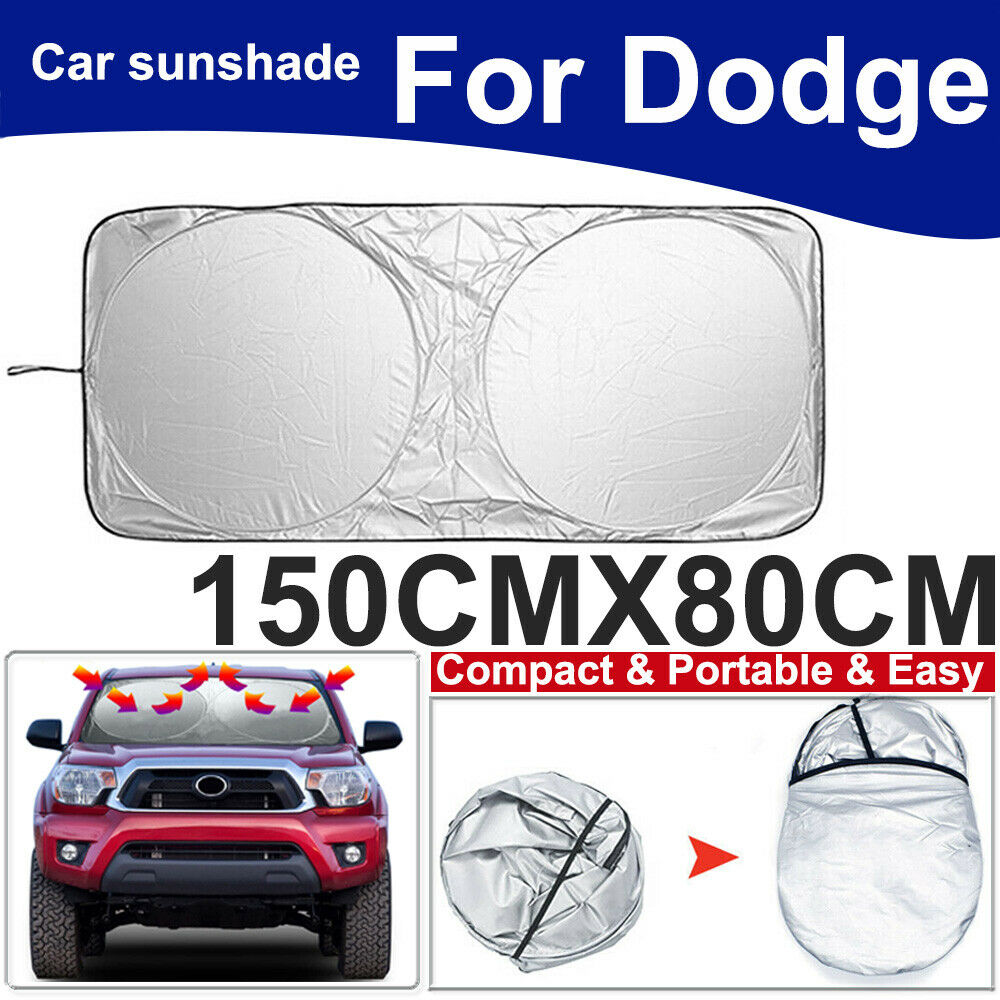 For Dodge Car Sun Shield Windshield Sunshade Front Window UV Heat Cover 150x80CM