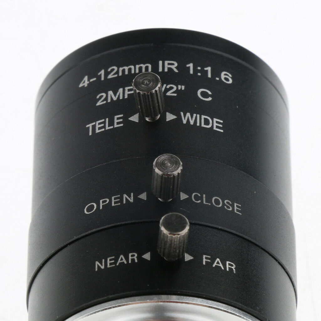 4-12mm F1.6 Manual IRIS Zoom CS Lens For  Camera Industrial Microscope