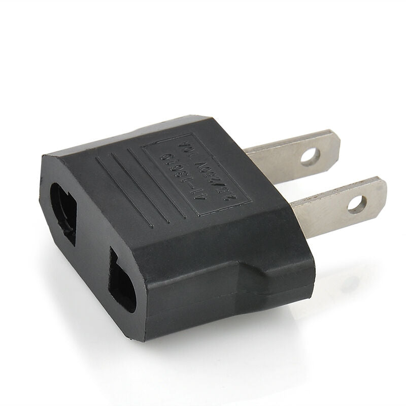 Travel European EU to America US Jack Charger Adapter Wall Plug Outlet Converter
