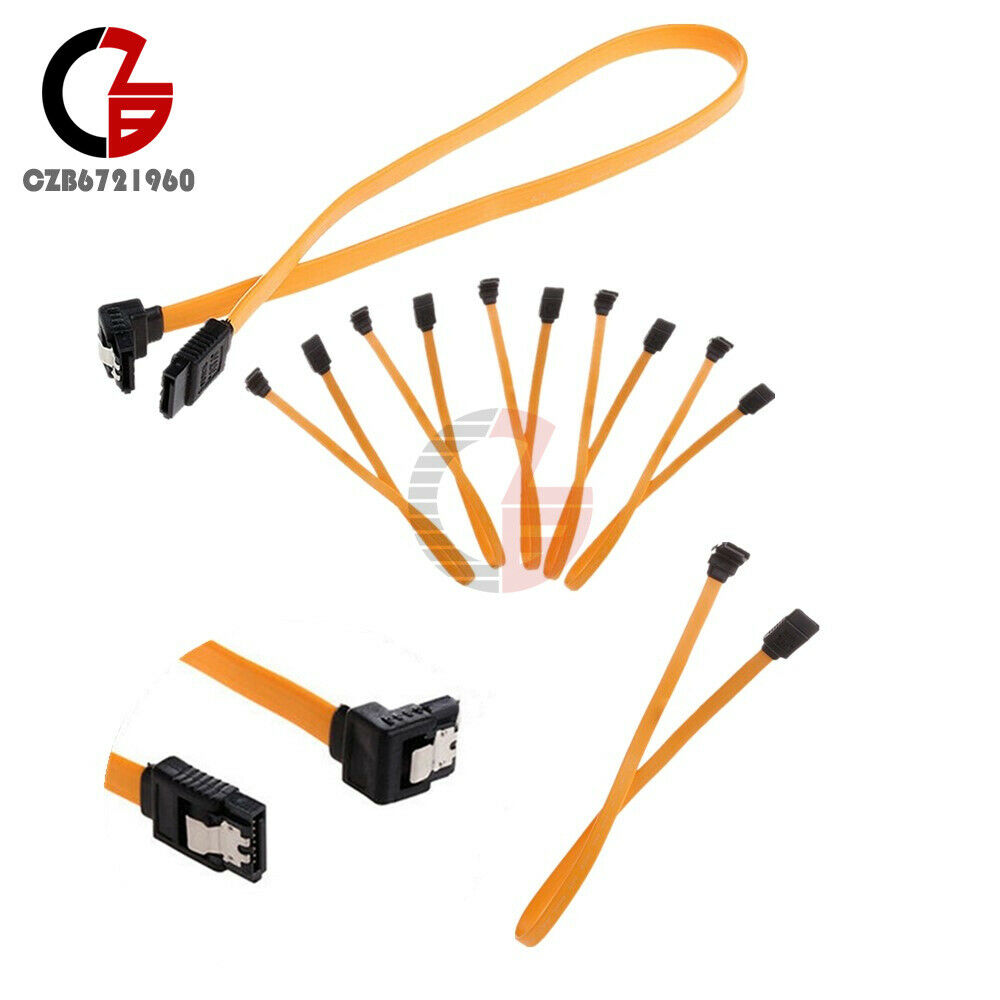 2PCS 45cm Serial SATA RAID DATA HDD Hard Signal Drive Cable Straight-Right Angle