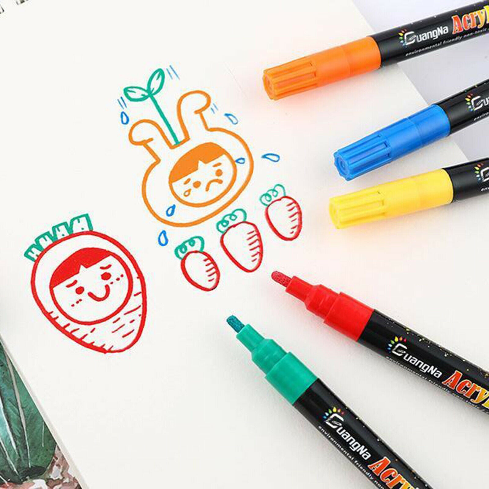 2mm Fine Tip Paint Pens, Set of 12 , Home DIY Painting, Scratchbook Coloring,