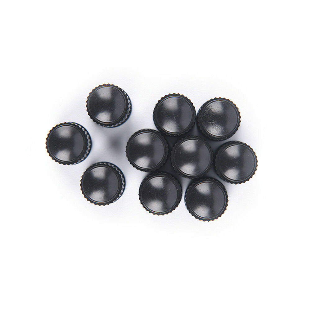 100pcs Black Plastic Dust valve caps bike car wheel tyre air valve stem caps _DD