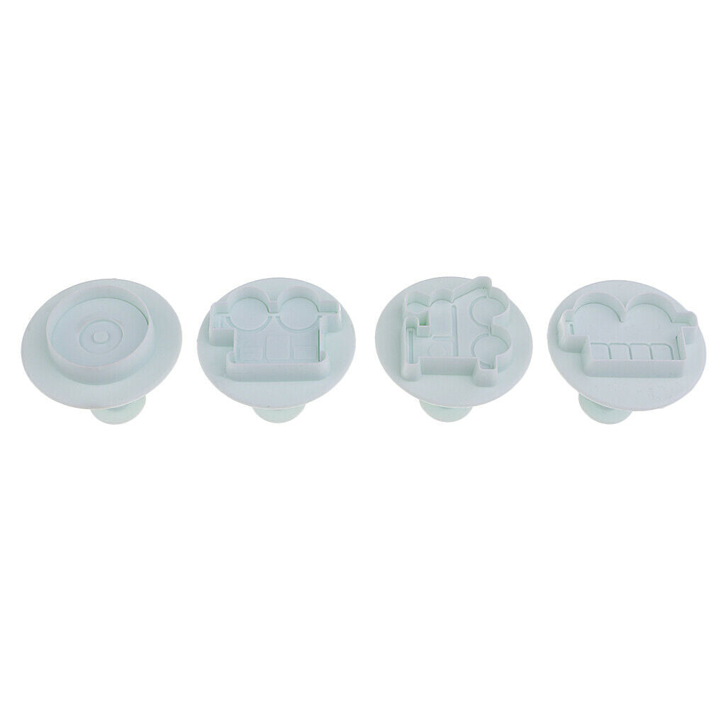 4Pcs Hand Pressure Cake Mould Fondant Cake Mould Transport Truck Tire