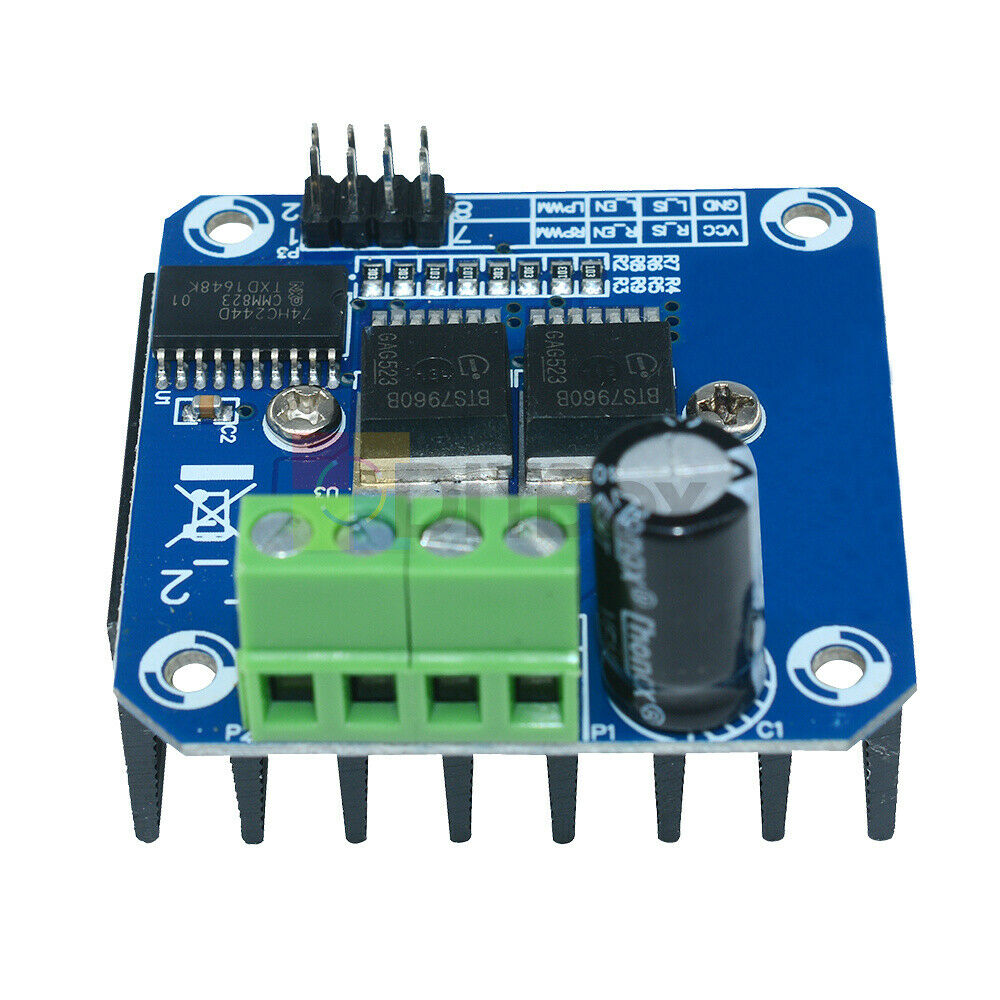Double BTS7960B DC Stepper Motor Driver H-Bridge PWM  43A For Arduino Smart Car