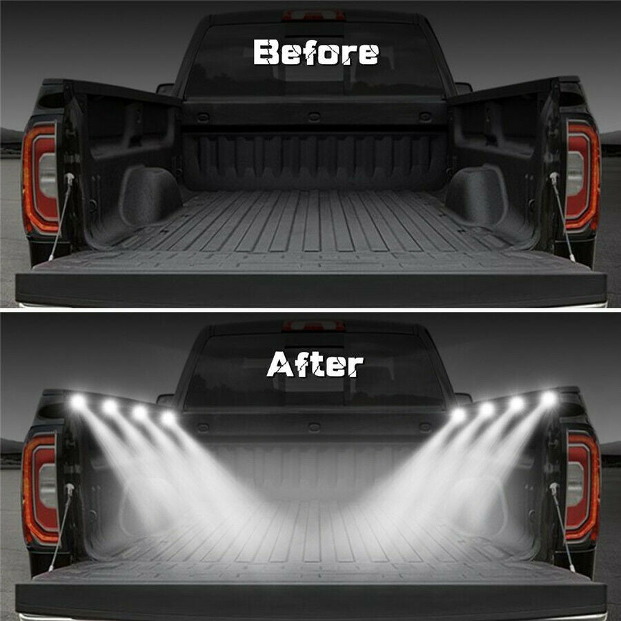 RGB 8 LED Light Kit Super Bright Lighting IR Remote For Pickup Truck Bed Liner