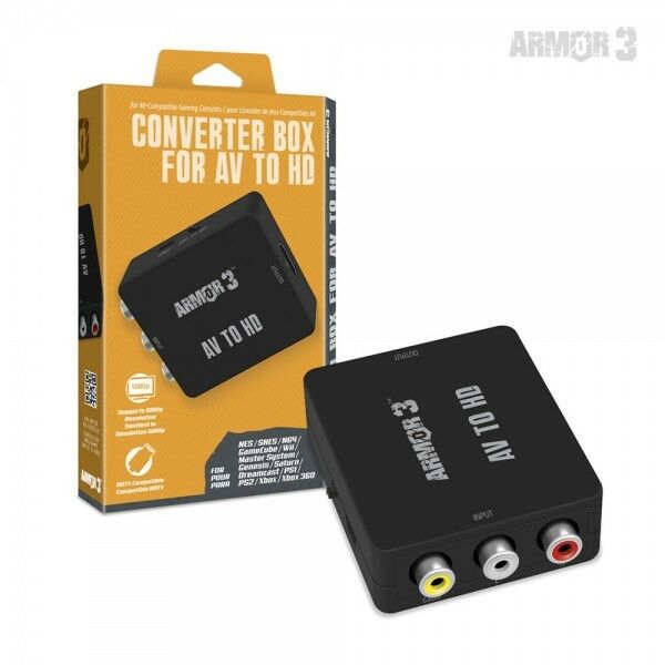 Armor 3 AV to HD Converter! RCA to HDMI Composite AV Adapter N64 SNES GC PS2 DC