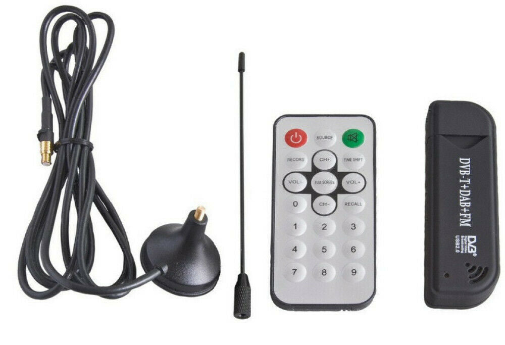 USB2.0 Digital DVB-T SDR+DAB+FM TV Tuner Receiver Stick SDR+DAB+FM Dongle Stick